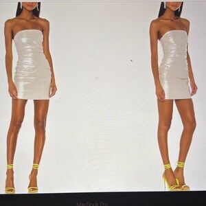 Arlo Strapless White Mini Dress (Revolve)